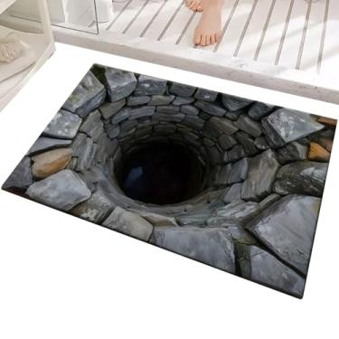 Imagem de Tapete de Ilusão 3D - Tapete de Entrada Antiderrapante para Piso - Ilusão 3D com Buraco Sem Fundo Antiderrapante | para Interior, Exterior, Entrada, Cozinha, Quarto, Sala de Estar, Alpendre