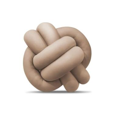 Imagem de Almofada Decorativa Nó Nozinho Escandinavo Sala/Quarto 25x25cm(BEGE)