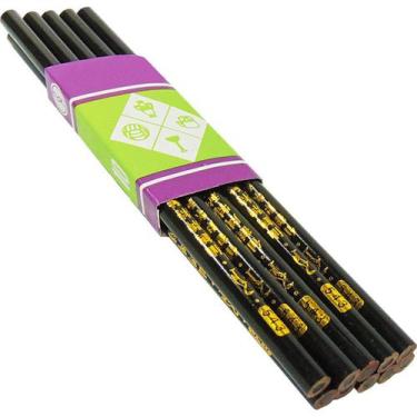 Imagem de 10 Lapis Giz Alfaiate Marcar Riscar Tecido Preto Economico - 543