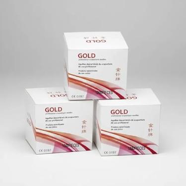 Imagem de Agulha Acupuntura 25x50 Combo 3 Caixas 3000 Unidades - Gold