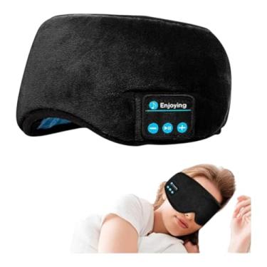 Imagem de Máscara de Dormir com Fones de Ouvido Bluetooth Embutidos Recarregável | Tapa Olho Lavável para Sono, Relaxamento e Viagem