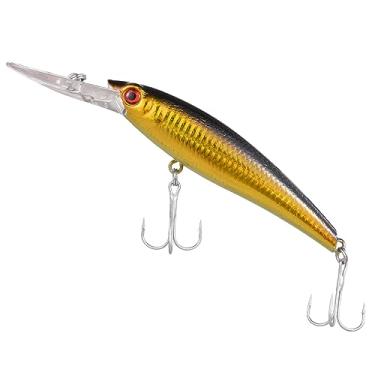 Imagem de Isca de Pesca Minnow Afundante para Água Salgada com Ultra Long Casting Dura Artigo 2 Anzóis Peixe-Gato Grande