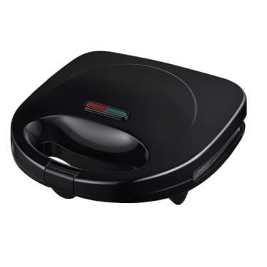 Imagem de Genérico Sanduicheira Elétrica Antiaderente Grill Gourmet, Preto, Plástico, 6 Cavidades Para Crepes, Moderno, 800W, Elétrico, 30x40x30cm, 127V