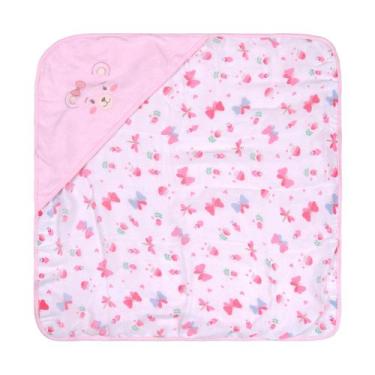 Imagem de Toalha para Recém Nascido 68 cm x 68 cm Bublim, Ursa Borboleta