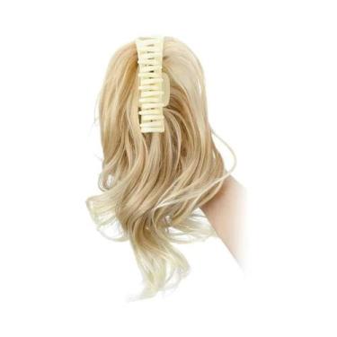 Imagem de Extensões De Rabo De Cavalo Sintético Curto Cacheado Preto, Castanho E