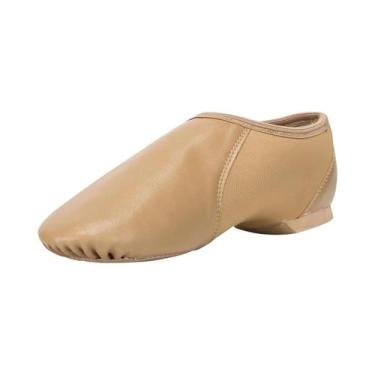 Imagem de Sapato de jazz slip-on com elástico circular para sapatos de dança fem