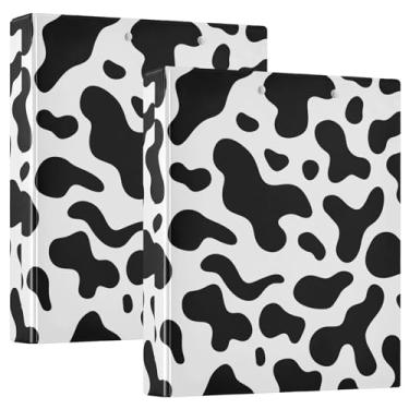 Imagem de Fichário preto com 3 anéis de azulejo branco com 3 argolas de 3 cm, 200 folhas, fofo, floral, prancheta, anel redondo, 31,5 x 27 x 6 cm, 1 pacote