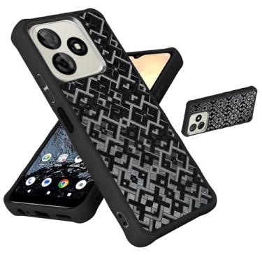 Imagem de Aroepurt Capa compatível com BLU G65L / Pinwheel Genesis 4 capa de celular com suporte híbrida [mudança de forma multidirecional 3D] 3DFG
