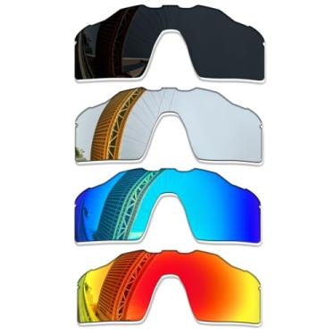 Imagem de LenzProse Lentes de reposição polarizadas de 1,5 mm para óculos de sol Oakley Radar EV Pitch OO9211, antirarranhões | Ajuste perfeito, Pacote com 4 pares polarizados - 1,5 mm