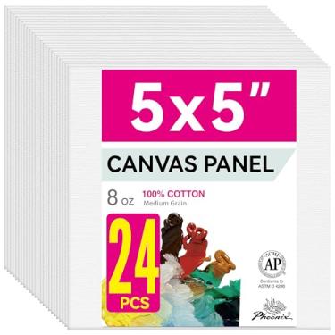 Imagem de PHOENIX Painéis de tela para pintura de mini artistas - pacote com 24 x 12,7 cm - quadros de lona de algodão com primer triplo para pintura a óleo e acrílico de Natal