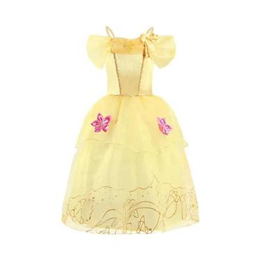 Imagem de Fantasia De Princesa Belle Para Meninas, Vestido Para Celebrações, Fes