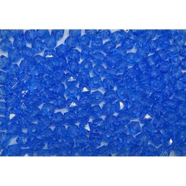 Imagem de Miçanga Cristal Acrílico 8mm Cubo Quadrado 500g Transparente para Artesanato e Bijuteria (Azul Escuro 049)