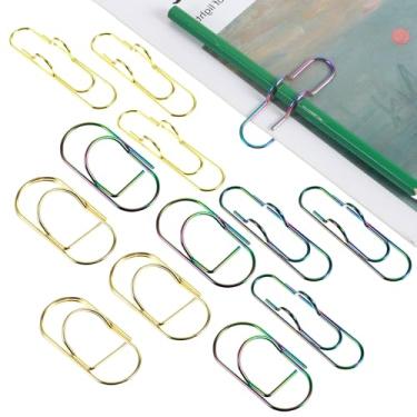 Imagem de Bremorou Clipes de metal para caneta, pacote com 12 clipes de aço inoxidável, porta-canetas, prendedores de papel, marcadores de papel para cadernos, diários e material escolar de escritório