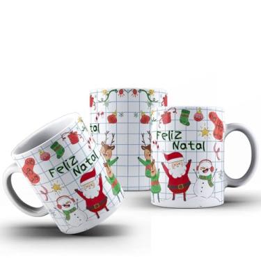 Imagem de Caneca Natal Papai Noel Diversas Estampas Porcelana 325ml (MOD03)