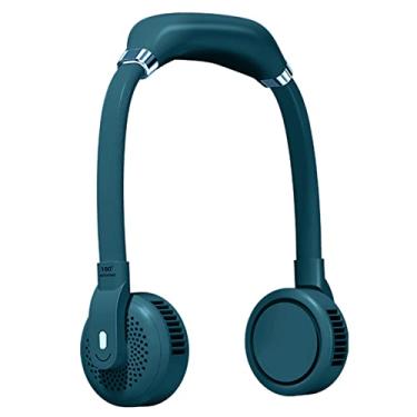 Imagem de Ventilador de Pescoço Portátil Sem Mãos Colar USB com Bateria Recarregável 3 Ajustável Vestível Pessoal para Escritório Viagem Esportes Lar