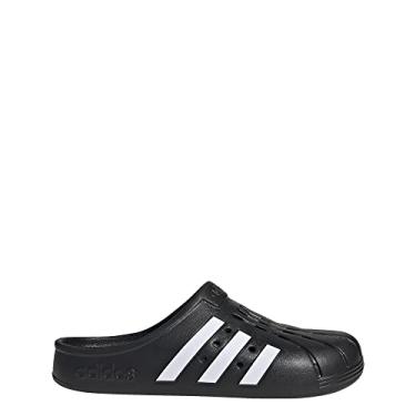 Imagem de adidas Sandália de dedo unissex Adilette para adultos, Núcleo preto/branco/preto, 14 Women/13 Men