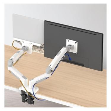 Imagem de BEGWVDJTP Suporte para laptop branco F160-FP Braço para monitor de tela dupla Suporte de tela de computador