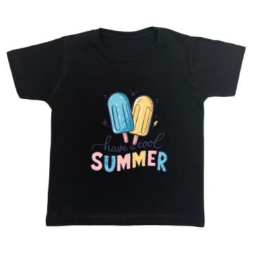 Imagem de Blusa Infantil Feminina Picolé Estampa Summer Verão Moda - CAMARIM MIN