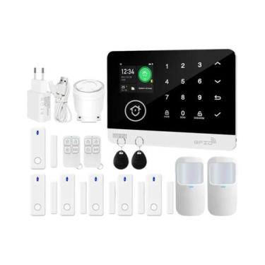 Imagem de Sistema De Alarme Residencial Sem Fio WiFi GSM Tuya Smart Com Ajuste D