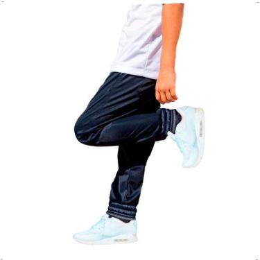 Imagem de Calça Jogger Helanca Infantil Agasalho Flanelado Inverno Bolso Traseri