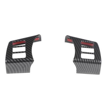 Imagem de Daeiclru Capa de acabamento do painel do botão de direção do console central compatível com Nissan 350z 2003-2006, acessórios decorativos interiores da tampa do botão do console central (versão de