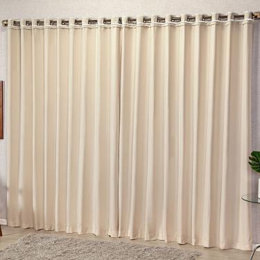 Imagem de Cortina La Bela 2 Metros Micropercal Sala Quarto Para Varão - Bege