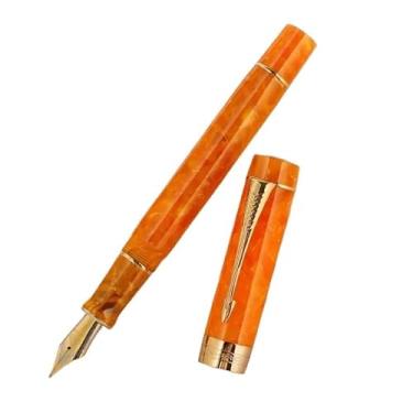 Imagem de XMKT Caneta-tinteiro clássica dourada com clipe de flecha para escrever canetas executivas de luxo M/F/EF Nib Artigos de papelaria de escritório (07, EF (0,38-0,5 mm))