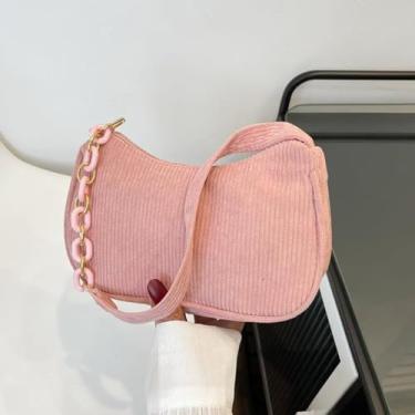 Imagem de Pequena bolsa tiracolo para celular feminina mini bolsa transversal, rosa