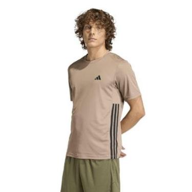 Imagem de Camiseta Adidas Workout Essentials Base 3S Masculina - Marrom PP-Masculino