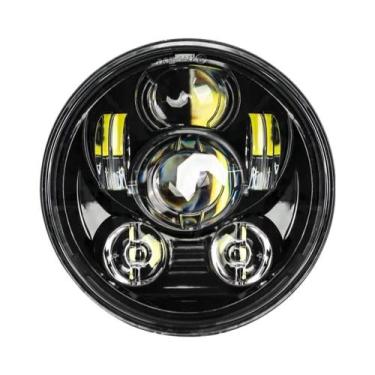 Imagem de Farol De Moto LED Branco 5 3/4 Polegadas Halo DRL Olhos De Anjo Para D