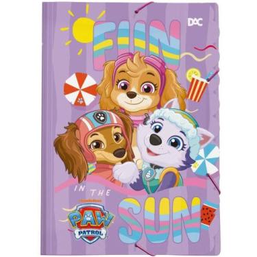 Imagem de Pasta ABA Elástica Plástica Patrulha Canina Feminina sem Lombo Pacote 