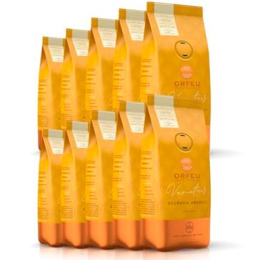 Imagem de Café em Grãos Orfeu Bourbon Amarelo Kit 10 Pacotes de 250g