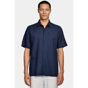 Imagem de Camisa Aramis Manga Curta Regular Linho Martinelli Marinho-Masculino