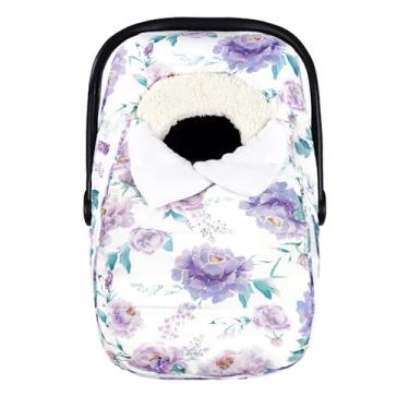 Imagem de HNHUAMING Capa de assento de carro de inverno para bebês meninas, meninos, superquente, pelúcia de lã, essencial para o inverno, assento de carro Skip Hop, assento de carro de inverno com zíper duplo