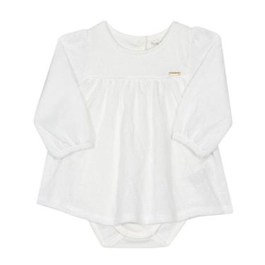 Imagem de Vestido Body Manga Longa Bebê Branco Nini & Bambini-Feminino