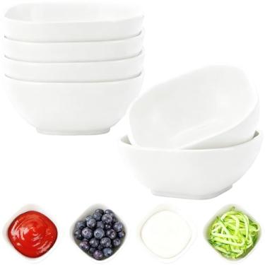 Imagem de Pacote com 6 tigelas inquebráveis, pratos de molho de soja de palha de trigo de 127 g, conjunto de tigelas pequenas de sobremesa, mini tigelas de preparação para molho para acompanhamento, ketchup
