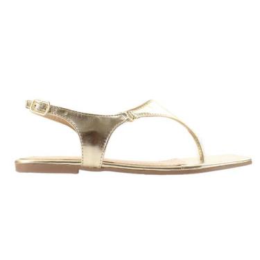 Imagem de Sandália rasteira fivela ouro ligth lançamento valle shoes, Ouro ligth