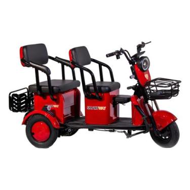 Imagem de Triciclo Elétrico De Carga Ou 2 Pessoas 800w Com Bagageiro Sem Cnh - S