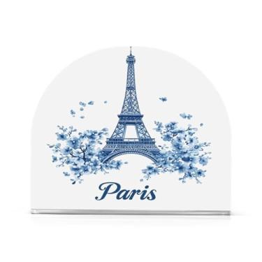 Imagem de xigua Porta-guardanapos de acrílico, Torre Eiffel vintage em Paris, porta-guardanapos para mesas, cozinha, restaurante, decoração de casa, suporte decorativo moderno para guardanapos de coquetel de