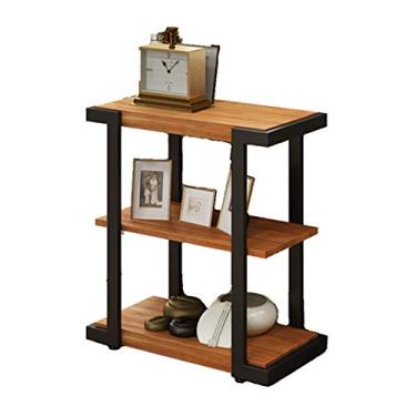 Imagem de Mesa lateral - mesa de centro vintage - rack de armazenamento de 3 camadas para sala de estar e quarto