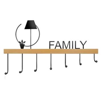 Imagem de Cabideiro de parede moderno montado na parede cabide criativo entrada chave livro bolsa ganchos pendurados na porta após o cabide armazenamento de parede sem furos ganchos para casaco (grande)