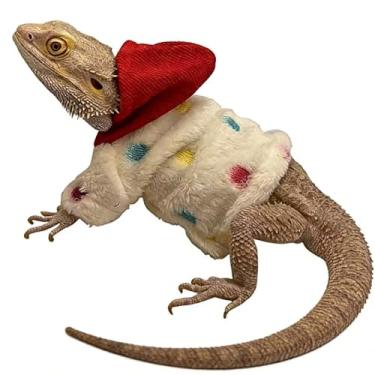 Imagem de Roupas de dragão barbudo, fantasia de lagarto e lagartixa camaleão, moletom com capuz e suéter feito à mão, tecido de algodão, respirável, roupas confortáveis para répteis e animais de estimação