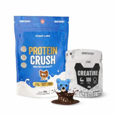 Imagem de Kit Protein Crush 900g refil + Creatina 300g pote Ganho de Massa (900, Cookies)