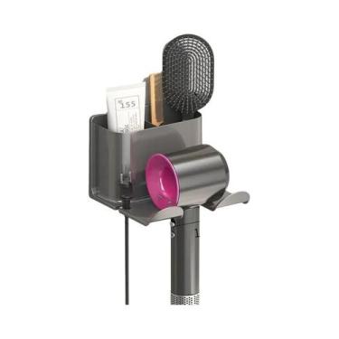 Imagem de Suporte Para Secador De Cabelo Autoadesivo Montado Na Parede Sem Furad