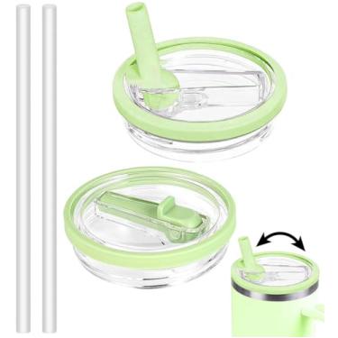 Imagem de Bagtopia Tampa de copo de substituição de 1,134 g compatível com Stanley Quencher, tampas de canudo à prova de vazamento, capa superior à prova de derramamento compatível com acessórios Stanley Cup