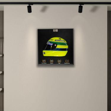 Imagem de Quadro 3D Decorativo Helmet Capacete Fórmula 1 50x50 Senna 1985 G53 - Gran Belo