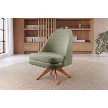 Imagem de Poltrona Decorativa Giratória Stella Bouclé Verde 403