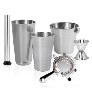 Imagem de Kit Bar Coqueteleira Profissional Barman Inox Gourmet Mix