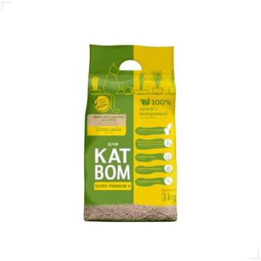 Imagem de Katbom Areia Higiênica Granulado Capim-limão 3kg Medida:3kg, 3kg
