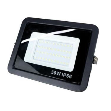 Imagem de Refletor de 48 leds 50w bivolt 85v265v branco frio 6500k - Alfacell